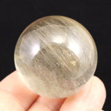 ザギマウンテンクォーツ アンフィボール 入り 34mmスフィア 52.9g (ID:61046)