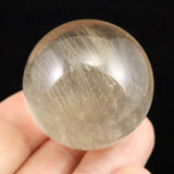 ザギマウンテンクォーツ アンフィボール 入り 34mmスフィア 52.9g (ID:61046)