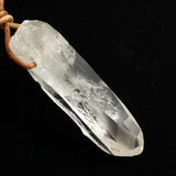 ネパール ヒマラヤ山脈 アンナプルナ産 水晶 原石 ペンダント 革ひも付 11.28g (ID:61070)