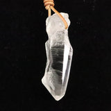 ネパール ヒマラヤ山脈 アンナプルナ産 水晶 原石 ペンダント 革ひも付 11.28g (ID:61070)
