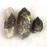 岐阜県中津川市蛭川産 黒水晶（モリオン） 原石 3個セット 27.8g (ID:61138)