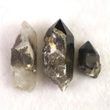 岐阜県中津川市蛭川産 黒水晶（モリオン） 原石 3個セット 27.8g (ID:61138)