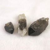 岐阜県中津川市蛭川産 黒水晶（モリオン） 原石 3個セット 27.8g (ID:61138)
