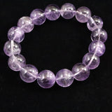 ボリビア産 ラベンダー アメジスト エレスチャル 13.5mm玉 ブレスレット 56.63g (ID:61454)