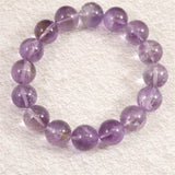 ボリビア産 ラベンダー アメジスト エレスチャル 13.5mm玉 ブレスレット 56.63g (ID:61454)