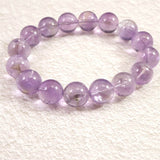 ボリビア産 ラベンダー アメジスト エレスチャル 13.5mm玉 ブレスレット 56.63g (ID:61454)