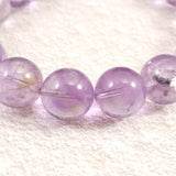 ボリビア産 ラベンダー アメジスト エレスチャル 13.5mm玉 ブレスレット 56.63g (ID:61454)
