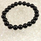 チベット産 天然モリオン水晶 4A  8.5mm玉 ブレスレット 19.2g (ID:61460)