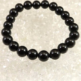 チベット産 天然モリオン水晶 4A  8.5mm玉 ブレスレット 19.2g (ID:61460)