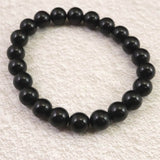 ロシア産 シュンガイト AAグレード 8.5mm玉ブレスレット 21.0g (ID:61529)