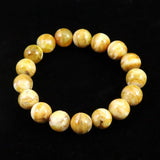 バルト海産 ゴールデンオパール 12mm玉ブレスレット 36.0g (ID:61635)
