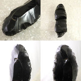 黒曜石 打製石器  101mm  後期旧石器時代 東北・北海道地域 52.0g (ID:61699)