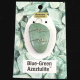 H&E社 ブルーグリーン アゼツライト（AZOZEO)  ワイヤーラップ ペンダント 7.2g (ID:61817)