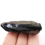 隠岐の島 黒曜石 57mm原石 ディレクトリカード付 37.9g (ID:61886)