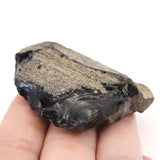 隠岐の島 黒曜石 57mm原石 ディレクトリカード付 37.9g (ID:61886)