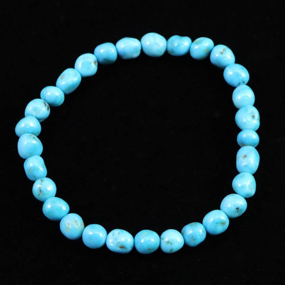 スリーピングビューティ鉱山産ターコイズ  タンブル ブレスレット 8.9g (ID:61889)