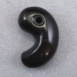 隠岐の島 黒曜石 32mm勾玉 ディレクトリカード付 10.7g　**特価品** (ID:62005)