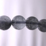 インディゴライト （ブルー トルマリン 入り 水晶） 9.5mm玉ブレスレット 24.9g (ID:62055)