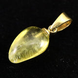 ブラジル産 ヘリオドール タンブル ペンダントトップ　0.75g (ID:62095)