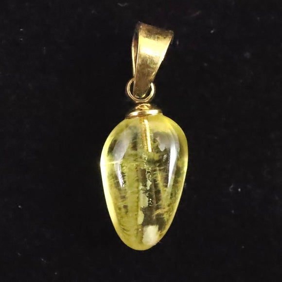 ブラジル産 ヘリオドール タンブル ペンダントトップ　0.75g (ID:62095)