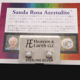 H&E社 サンダローザアゼツライト (AZOZEO) 6mmラウンド ピアス 証明書付 (ID:62109)