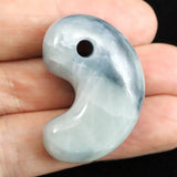 糸魚川翡翠  小滝産 34mm　勾玉 ブルー  ディレクトリーカード付 18.1g (ID:62247)