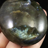 マダガスカル産 ラブラドライト 58mmパームストーン 90.0g (ID:62435)