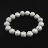 青海薬石 （新潟県糸魚川市） 12mm玉ブレスレット 証明書付 41.0ｇ　 (ID:62442)