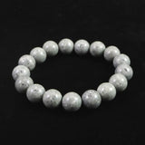青海薬石 （新潟県糸魚川市） 12mm玉ブレスレット 証明書付 41.0ｇ　 (ID:62442)