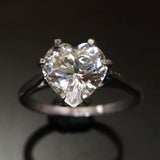 H&E社 アゼツライト(AZOZEO) 8mmハート リング 9号 現品 証明書付  (ID:62819)