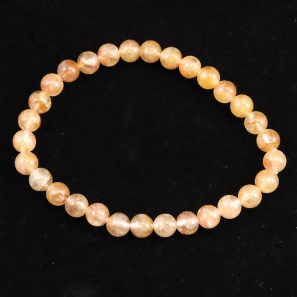 H&E社　ヒマラヤレッド アゼツライト 6mm玉ブレスレット 証明書付 9.7g (ID:62858)