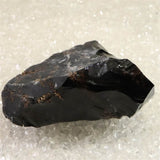 北海道産 オブシディアン 黒曜石 花十勝 89mm原石 182g (ID:63013)