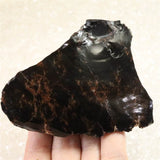 北海道産 オブシディアン 黒曜石 花十勝 89mm原石 182g (ID:63013)