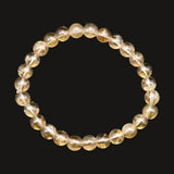 天然シトリン 非加熱 無処理　7mm玉ブレスレット 14g  (ID:63173)