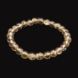 天然シトリン 非加熱 無処理　7mm玉ブレスレット 14g  (ID:63173)