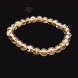 天然シトリン 非加熱 無処理　7mm玉ブレスレット 14g  (ID:63173)