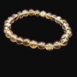 天然シトリン 非加熱 無処理　7mm玉ブレスレット 14g  (ID:63173)