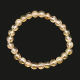 天然シトリン 非加熱 無処理　7mm玉ブレスレット 14g  (ID:63173)