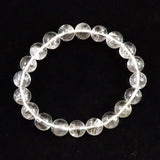 クォーツインクォーツ 貫入水晶   9.5mm玉ブレスレット 24.8ｇ (ID:63260)