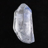 デュモルチェライト入り水晶　48mmポイント原石 磨き 26.3g (ID:63411)