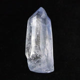 デュモルチェライト入り水晶　48mmポイント原石 磨き 26.3g (ID:63411)