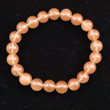 チベット産 ピンクブラウン シラー アンデシン  9mm玉ブレスレット 22.14g (ID:63518)