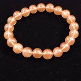 チベット産 ピンクブラウン シラー アンデシン  9mm玉ブレスレット 22.14g (ID:63518)