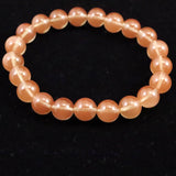 チベット産 ピンクブラウン シラー アンデシン  9mm玉ブレスレット 22.14g (ID:63518)