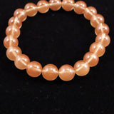 チベット産 ピンクブラウン シラー アンデシン  9mm玉ブレスレット 22.14g (ID:63518)