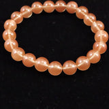 チベット産 ピンクブラウン シラー アンデシン  9mm玉ブレスレット 22.14g (ID:63518)