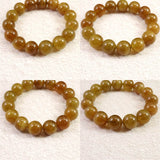 ヘリオドール イエローアクアマリン　14mm玉ブレスレット 64.7g (ID:63551)