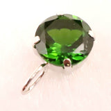 クロムダイオプサイド　6mmラウンドカット ペンダントトップ  K18WG 0.82ct (ID:63597)