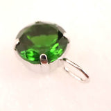 クロムダイオプサイド　6mmラウンドカット ペンダントトップ  K18WG 0.82ct (ID:63597)