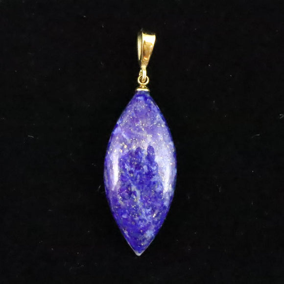 ラピスラズリ 31mmマーキス ペンダントトップ 6.0g (ID:63646)